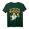 Just Here For Boos Funny Ghost Drink Beer Halloween T-Shirt – Lustiges Last-Minute Kostüm für Bierliebhaber und Ghost Fans