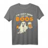 Just Here For Boos Funny Ghost Drink Beer Halloween T-Shirt – Lustiges Last-Minute Kostüm für Bierliebhaber und Ghost Fans