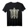 Skelett Rippenkäfig Röntgenknochen Schädel Halloween Kostüm T-Shirt – Perfekt für Partys, Trick-or-Treat & Ghoulish Mottopartys