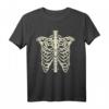 Skelett Rippenkäfig Röntgenknochen Schädel Halloween Kostüm T-Shirt – Perfekt für Partys, Trick-or-Treat & Ghoulish Mottopartys