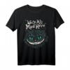 Wonderland T-Shirt mit Cheshire Katze & 'We're All Mad Here' Motiv – Perfekt für Alice Fans & Halloween-Geschenke
