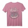 Wonderland T-Shirt mit Cheshire Katze & 'We're All Mad Here' Motiv – Perfekt für Alice Fans & Halloween-Geschenke