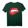 Rote Lippen Vampirzähne Vampir Zähne Halloween T-Shirt – Perfektes Spooky Kostüm und Geschenk für Halloween-Liebhaber