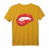 Rote Lippen Vampirzähne Vampir Zähne Halloween T-Shirt – Perfektes Spooky Kostüm und Geschenk für Halloween-Liebhaber