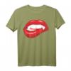 Rote Lippen Vampirzähne Vampir Zähne Halloween T-Shirt – Perfektes Spooky Kostüm und Geschenk für Halloween-Liebhaber