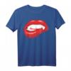 Rote Lippen Vampirzähne Vampir Zähne Halloween T-Shirt – Perfektes Spooky Kostüm und Geschenk für Halloween-Liebhaber