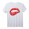 Rote Lippen Vampirzähne Vampir Zähne Halloween T-Shirt – Perfektes Spooky Kostüm und Geschenk für Halloween-Liebhaber