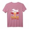 Vambier Halloween Fledermaus T-Shirt - Lustiges Grusel Design mit Bier, Kürbis und Fledermaus für Halloween Fans und Geburtstagsfeier