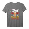 Vambier Halloween Fledermaus T-Shirt - Lustiges Grusel Design mit Bier, Kürbis und Fledermaus für Halloween Fans und Geburtstagsfeier