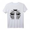 Gruseliges Skelett Partner Kostüm für Halloween - Klassisch geschnittenes Spuk-Outfit für Paare mit Brustkorb-Design