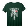 Lustiges Skelett Herz Brustkorb Halloween T-Shirt für Kinder und Erwachsene – Perfekt für Partys, Kostüme und Valentinstag