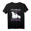 Lustiges Halloween T-Shirt für Damen mit Hexe auf Motorrad Motiv - Perfekt für Oma, Großmutter und Halloween Partys