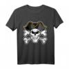 HapDeer Piraten T-Shirt mit Totenschädel - Lustiges Piraten Party Shirt für Halloween und Piratenfans