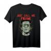 Frankenstein Halloween T-Shirt – Lustiges Monster Horror Shirt mit Schrauben, leuchtenden Augen & Blitzen für Partys, Alltag & Sport