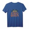 Damen Halloween Hallo Queen Fledermaus Königin Gruselig T-Shirt - Perfekt für Partys, Süßigkeiten sammeln & Halloween Feierlichkeiten