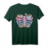 Pastel Goth Kawaii Blumen Rippenkäfig Röntgenskelett T-Shirt – Niedliches Grunge Design für alternative Modefans