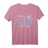 Pastel Goth Kawaii Blumen Rippenkäfig Röntgenskelett T-Shirt – Niedliches Grunge Design für alternative Modefans