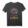 Weißer Pudel fliegt auf Hexenbesen - Retro Halloween T-Shirt für Pudel-Liebhaber, Freunde und Fans der Halloween-Party