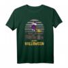 Weißer Pudel fliegt auf Hexenbesen - Retro Halloween T-Shirt für Pudel-Liebhaber, Freunde und Fans der Halloween-Party