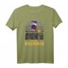 Weißer Pudel fliegt auf Hexenbesen - Retro Halloween T-Shirt für Pudel-Liebhaber, Freunde und Fans der Halloween-Party