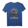 Weißer Pudel fliegt auf Hexenbesen - Retro Halloween T-Shirt für Pudel-Liebhaber, Freunde und Fans der Halloween-Party