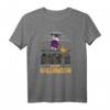 Weißer Pudel fliegt auf Hexenbesen - Retro Halloween T-Shirt für Pudel-Liebhaber, Freunde und Fans der Halloween-Party
