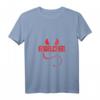 Damen Engelchen Teufelchen Kostüm T-Shirt mit V-Ausschnitt - Lustiges Halloween Geschenk für Damen, Kinder & Familie