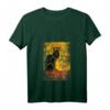 Damen Vintage Schwarze Katze Tour du Chat Noir T-Shirt mit V-Ausschnitt – Perfekt für Halloween, Paris-Liebhaber & Katzenfans
