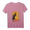 Damen Vintage Schwarze Katze Tour du Chat Noir T-Shirt mit V-Ausschnitt – Perfekt für Halloween, Paris-Liebhaber & Katzenfans