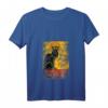 Damen Vintage Schwarze Katze Tour du Chat Noir T-Shirt mit V-Ausschnitt – Perfekt für Halloween, Paris-Liebhaber & Katzenfans