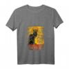 Damen Vintage Schwarze Katze Tour du Chat Noir T-Shirt mit V-Ausschnitt – Perfekt für Halloween, Paris-Liebhaber & Katzenfans