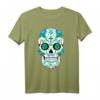 Sugar Skull Totenkopf Halloween & Día De Los Muertos T-Shirt – Buntes Totenkopf-Design für Feierlichkeiten und Festtage