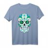 Sugar Skull Totenkopf Halloween & Día De Los Muertos T-Shirt – Buntes Totenkopf-Design für Feierlichkeiten und Festtage