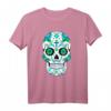 Sugar Skull Totenkopf Halloween & Día De Los Muertos T-Shirt – Buntes Totenkopf-Design für Feierlichkeiten und Festtage