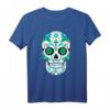 Sugar Skull Totenkopf Halloween & Día De Los Muertos T-Shirt – Buntes Totenkopf-Design für Feierlichkeiten und Festtage