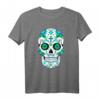 Sugar Skull Totenkopf Halloween & Día De Los Muertos T-Shirt – Buntes Totenkopf-Design für Feierlichkeiten und Festtage