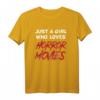 Just a Girl Who Loves Horror Movies Halloween T-Shirt – Spooky Gothic & Funny Halloween Shirt für Frauen, Mädchen & Gothic Fans