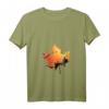 Damen Vintage Halloween Kürbis Gesicht T-Shirt mit V-Ausschnitt – Perfekt für Halloween-Partys & Last-Minute-Kostümideen