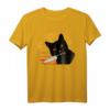 Funny Black Cat Shirt - Lustiges Horror T-Shirt mit mörderischer Katze und Messer, perfektes Halloween-Geschenk für Katzenliebhaber