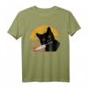 Funny Black Cat Shirt - Lustiges Horror T-Shirt mit mörderischer Katze und Messer, perfektes Halloween-Geschenk für Katzenliebhaber