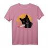 Funny Black Cat Shirt - Lustiges Horror T-Shirt mit mörderischer Katze und Messer, perfektes Halloween-Geschenk für Katzenliebhaber