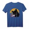 Funny Black Cat Shirt - Lustiges Horror T-Shirt mit mörderischer Katze und Messer, perfektes Halloween-Geschenk für Katzenliebhaber