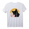 Funny Black Cat Shirt - Lustiges Horror T-Shirt mit mörderischer Katze und Messer, perfektes Halloween-Geschenk für Katzenliebhaber
