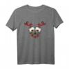 Gothic Halloween T-Shirt zum HapDeer mit Tattoo Style, Totenschädel und Rosen - Biker Outfit, klassisch geschnitten