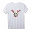 Gothic Halloween T-Shirt zum HapDeer mit Tattoo Style, Totenschädel und Rosen - Biker Outfit, klassisch geschnitten