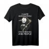 I Hate Morning People - Halloween Sensenmann Kaffee T-Shirt für humorvolle Kostüme & Geschenke für Familie & Freunde
