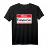 Einfache Halloween-Kostüm-Idee | My Name Is Rasputin T-Shirt mit Vintage-Namensschild