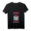 Damen Zombies und Wein Halloween T-Shirt mit V-Ausschnitt – Lustiges Gruseliges Halloween Design für Partys