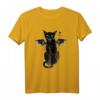 Schwarze Katze Halloween Scary Black Cat Vampir Kostüm T-Shirt - Spooky Geschenk für Katzenliebhaber und Halloween Party