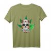 Sugar Skull Smoking Joint Weed Kostüm T-Shirt – Cool Halloween & 420 Geschenk für Horror- und Cannabis-Fans